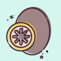Icon Kiwi fruit. related to Fruit and Vegetable symbol. MBE style. simple design editable. simple illustration vector