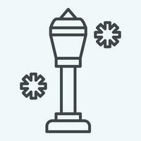 Icon Lamp Post. related to France symbol. line style. simple design editable. simple illustration vector