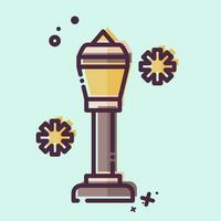 Icon Lamp Post. related to France symbol. MBE style. simple design editable. simple illustration vector