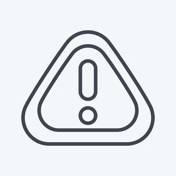 Icon Exclamation. related to Communication symbol. line style. simple design editable. simple illustration vector