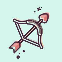 Icon Arrow. related to Valentine Day symbol. MBE style. simple design editable. simple illustration vector