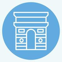 Icon ARC De Triomphe. related to France symbol. blue eyes style. simple design editable. simple illustration vector