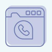 Icon Chat Message. related to Communication symbol. two tone style. simple design editable. simple illustration vector