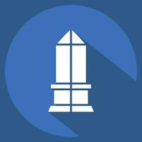 Icon Place De La Concorde. related to France symbol. long shadow style. simple design editable. simple illustration vector