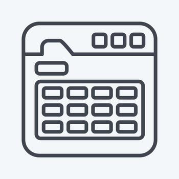 Icon Calendar. related to Communication symbol. line style. simple design editable. simple illustration vector