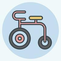 Icon Acrobatic Bike. related to France symbol. color mate style. simple design editable. simple illustration vector