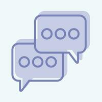 Icon Chat. related to Communication symbol. two tone style. simple design editable. simple illustration vector