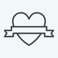 Icon Love. related to Valentine Day symbol. line style. simple design editable. simple illustration vector