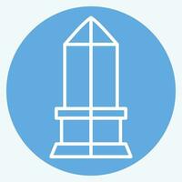 Icon Place De La Concorde. related to France symbol. blue eyes style. simple design editable. simple illustration vector