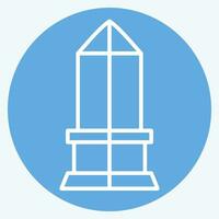 Icon Place De La Concorde. related to France symbol. blue eyes style. simple design editable. simple illustration vector