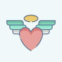 Icon Angle. related to Valentine Day symbol. doodle style. simple design editable. simple illustration vector