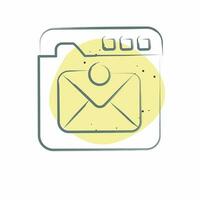 Icon Inbox Mail. related to Communication symbol. Color Spot Style. simple design editable. simple illustration vector