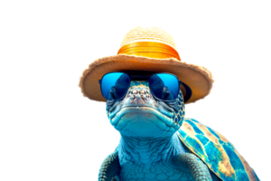 turtle in sunglasses ai generated png