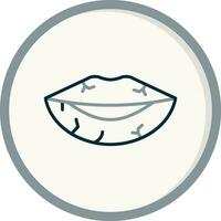 Dried Lips Vector Icon