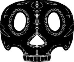 a black and white drawing of a skull vector