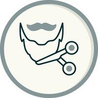 Beard Trimming Vector Icon