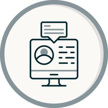 digital asistente vector icono