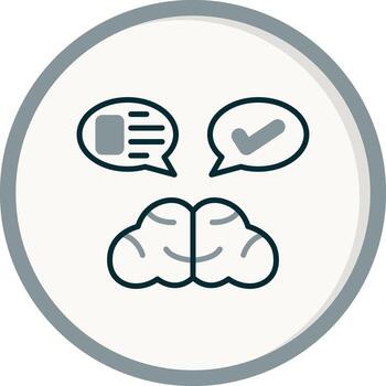 icono de vector de pensamiento