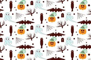 Seamless halloween pattern design vector