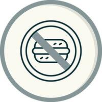 No Fast Food Vector Icon