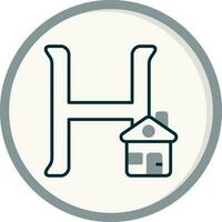 Capital H Vector Icon