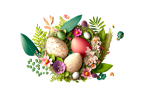 easter 3d illustration ai generated png