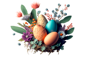 easter 3d illustration ai generated png