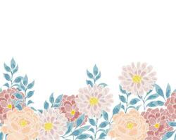 Hand Drawn Soft Vintage Rose Seamless Background vector