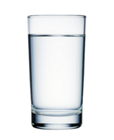 främre se en glas av vatten isolerat på transparent bakgrund png