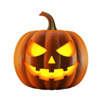 lysande skrämmande halloween pumpa på transparent bakgrund png