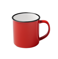 Red and black coffee cup isolated on transparent background png