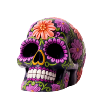 Mexican sugar skull for Dia de los Muertos, Day of the Dead png