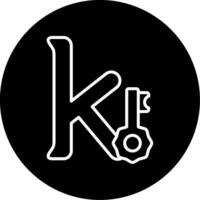 pequeño k vector icono