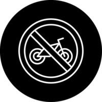 No Bicycle Vector Icon