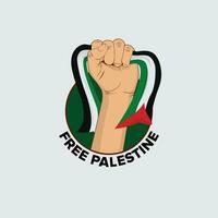 Vector Illustration of free Palestine