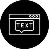 icono de vector de texto