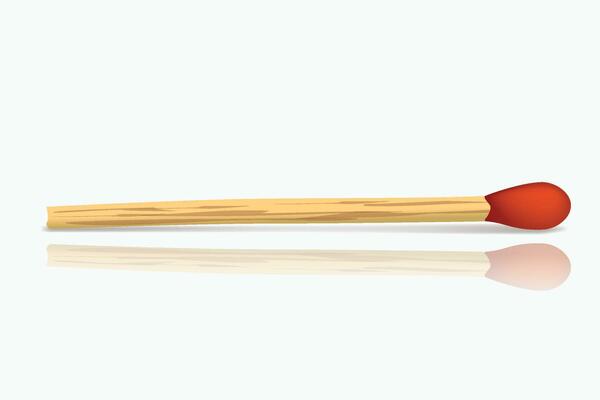 match on white