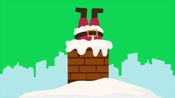 santa claus. happy. Merry Christmas greeting cards animation. video