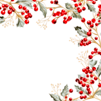 Christmas Corner Border Ai Generative png