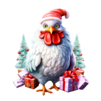 Christmas Chicken Ai Generative png