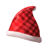 Red Christmas Hat isolated transparent background ai generative png