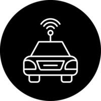 Autonomous Car Vector Icon