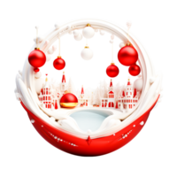 Natal cristal bola ai generativo png