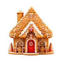 Christmas gingerbread house Ai Generative png