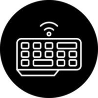 icono de vector de teclado inalámbrico