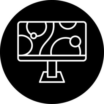 monitor de icono de vector