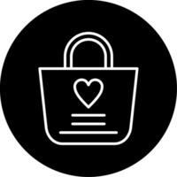 icono de vector de bolsa de compras