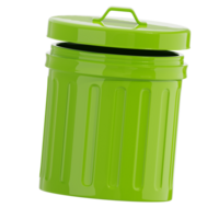 vert recycler poubelle 3d icône png