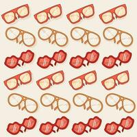Trending eyeglasses seamless pattern background Vector illustration