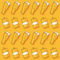 Beer pattern background Vector illustration